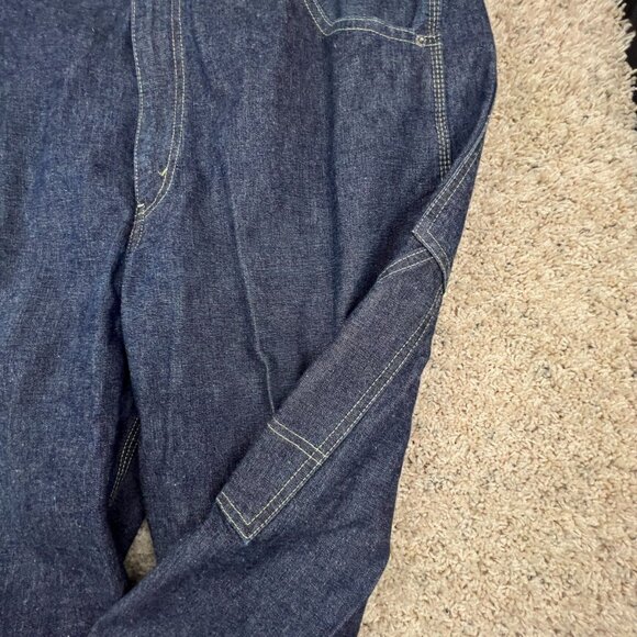 Levis Denim Jeans Mens 36x30 Gray Dark Blue Straight Leg Casual Work Jeans Tools - Picture 3 of 9